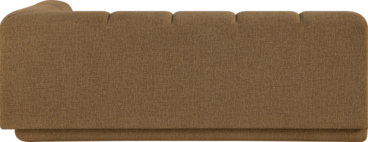 Modari 76.75in Brown Fabric Upholstered Right Arm Sofa