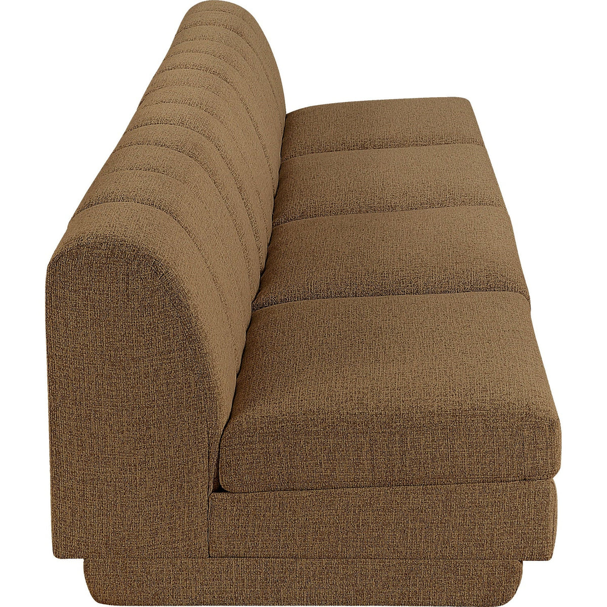Modari Brown Fabric Upholstered 4 Piece Modular Sofa