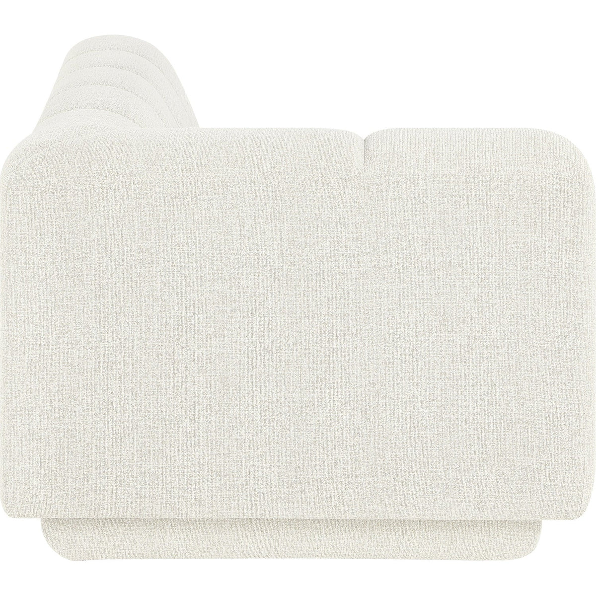 Modari 76.75in Cream Fabric Upholstered Left Arm Sofa