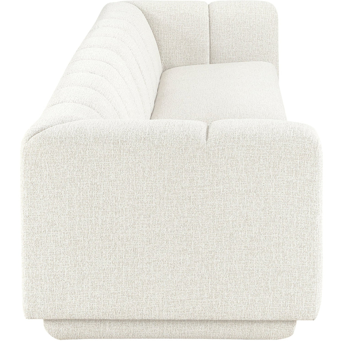 Modari Cream Fabric Upholstered 2 Piece Modular Sofa