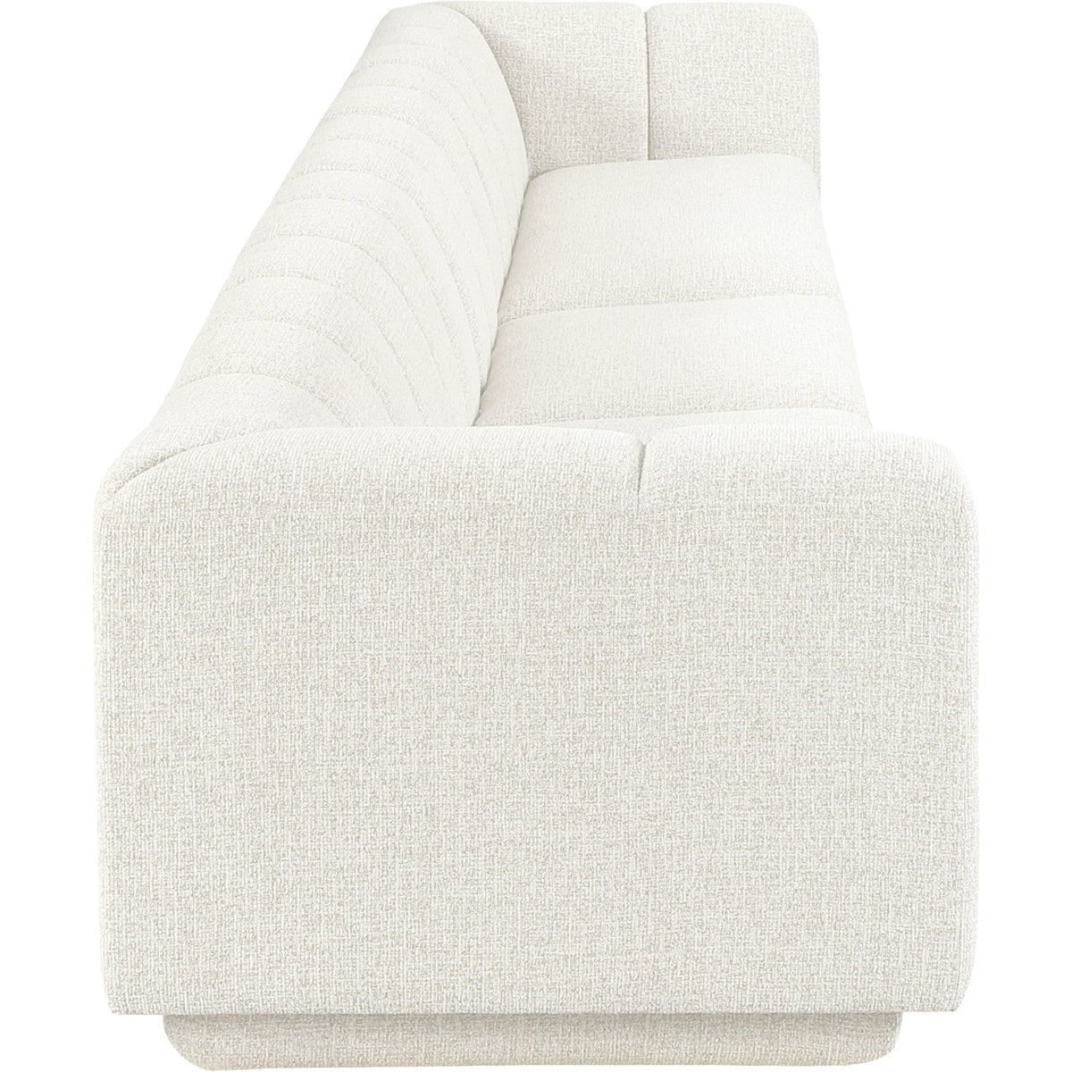 Modari Cream Fabric Upholstered 3 Piece Modular Sofa