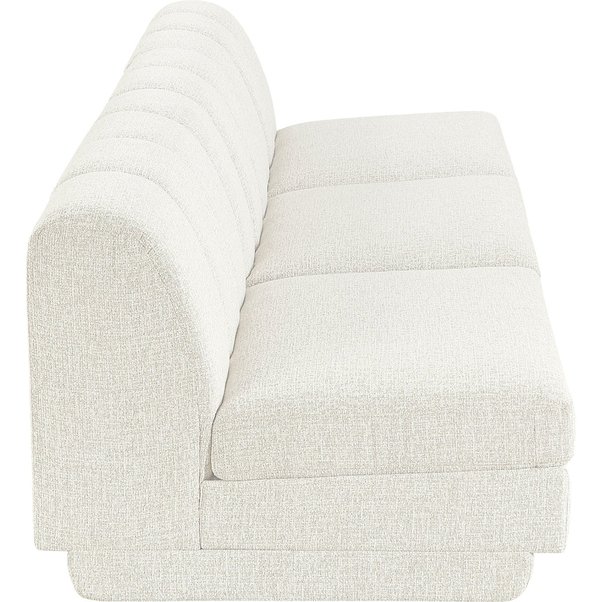 Modari Cream Fabric Upholstered 3 Piece Modular Sofa