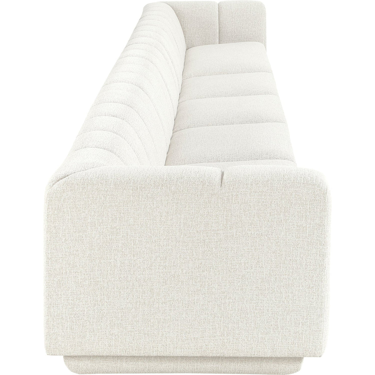Modari Cream Fabric Upholstered 5 Piece Modular Sofa
