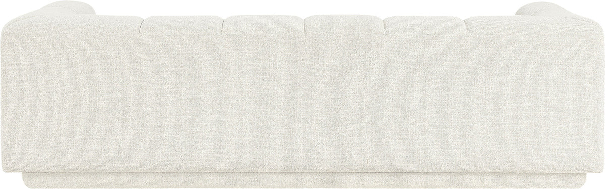 Modari 95in Cream Fabric Upholstered Sofa