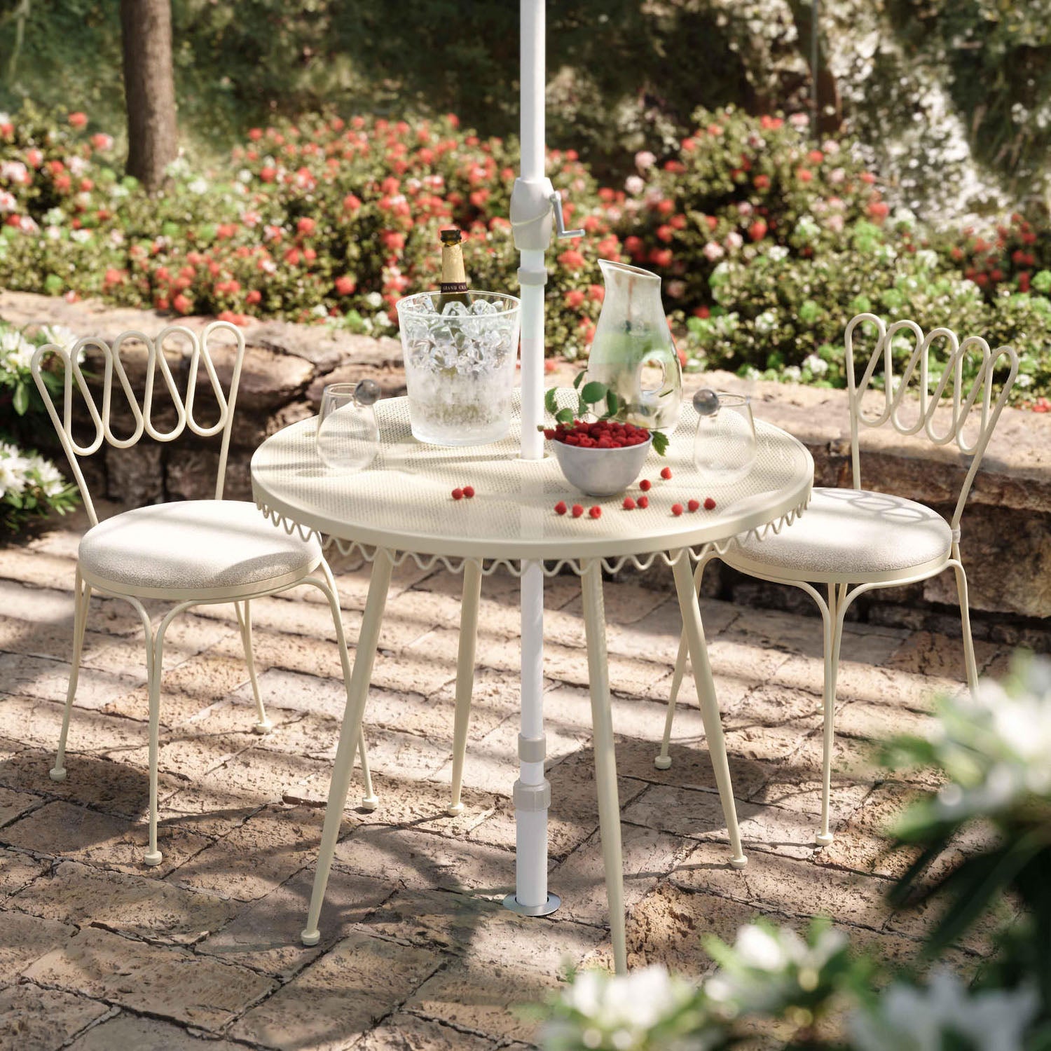 TOV Furniture Erica Wrought Iron Outdoor Cafe Table