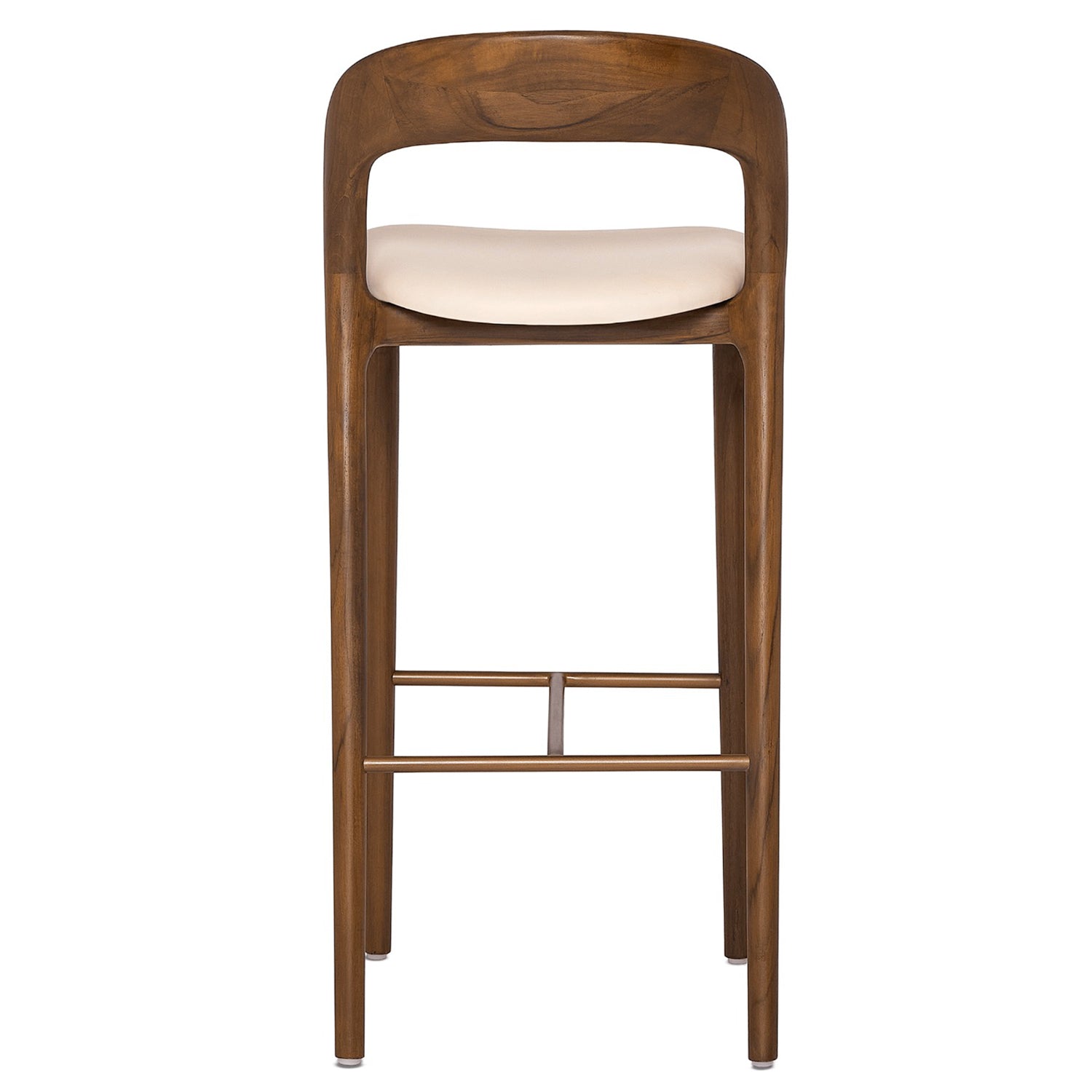 Interlude Home Felix Classic Walnut Bar Stool Set of 2 styled in a room