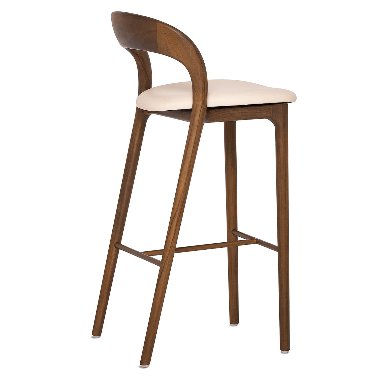 Interlude Home Felix Classic Walnut Bar Stool Set of 2 shown to scale in a space