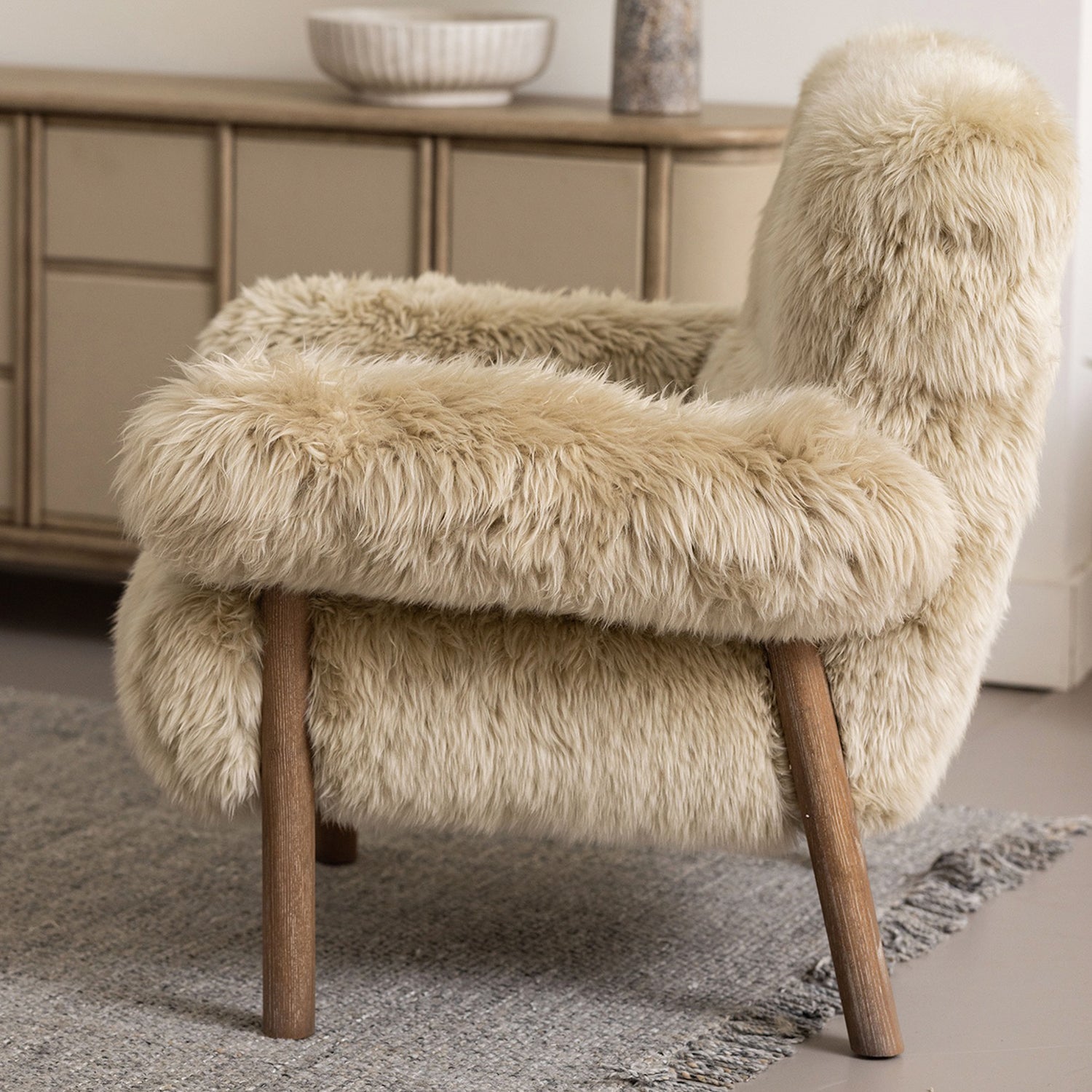 Interlude Home Nolan Morel Taupe Lounge Chair
