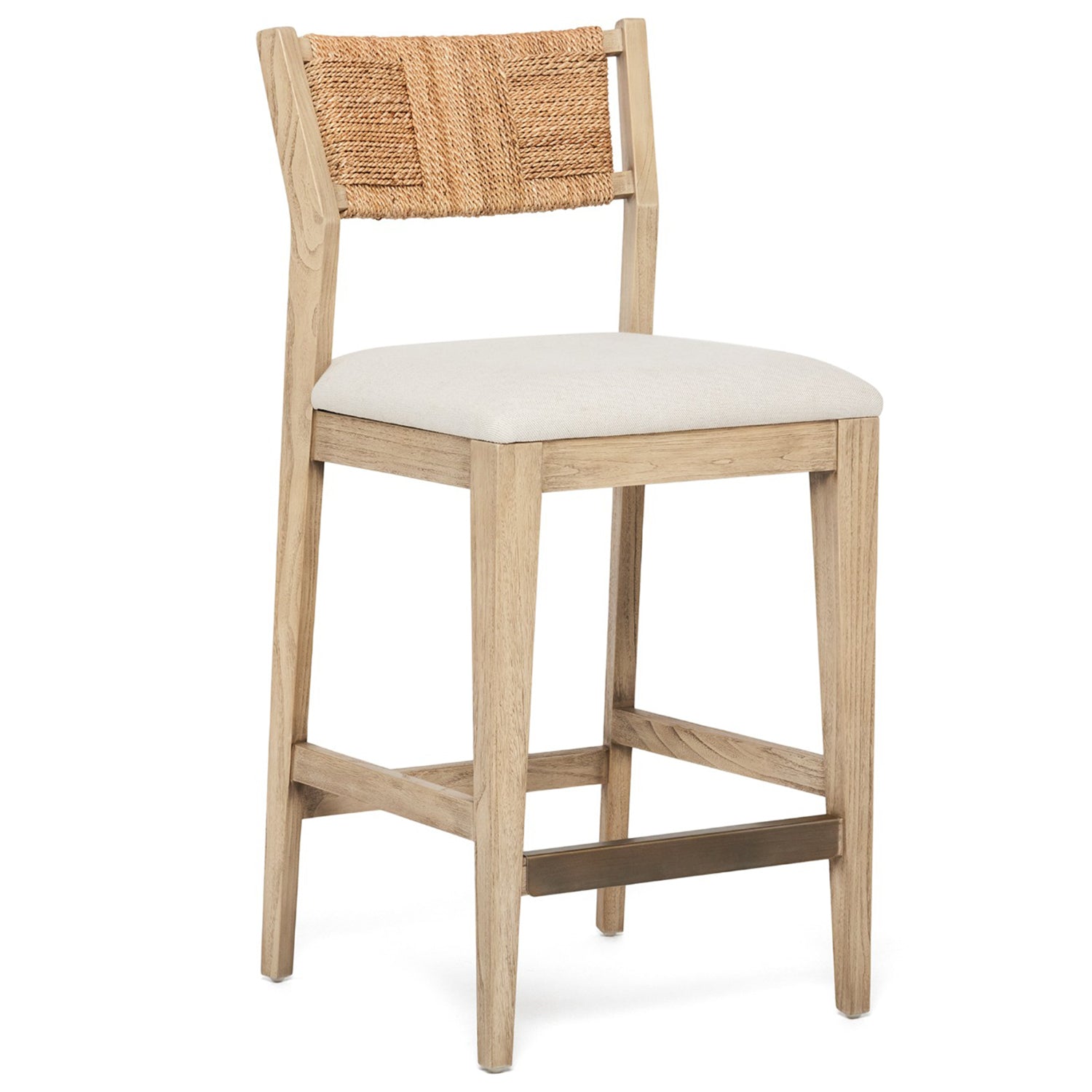 Interlude Home Colony Washed Taupe Counter Stool
