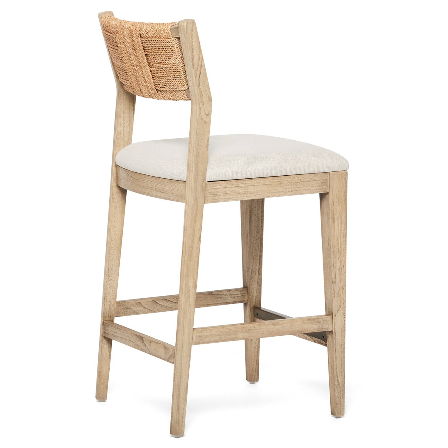 Interlude Home Colony Washed Taupe Counter Stool shown to scale in a space