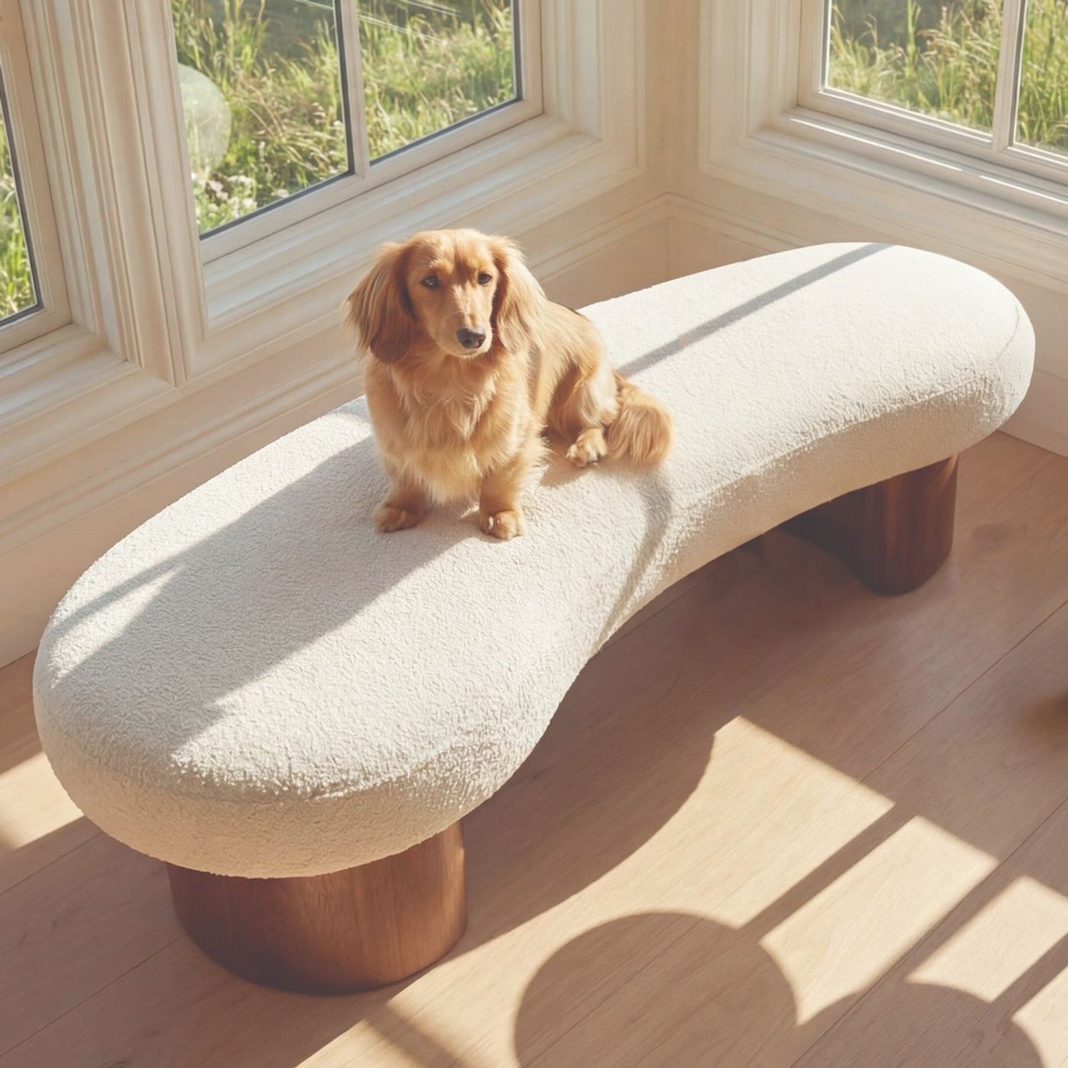 Interlude Home Caillou Classic Walnut Bench