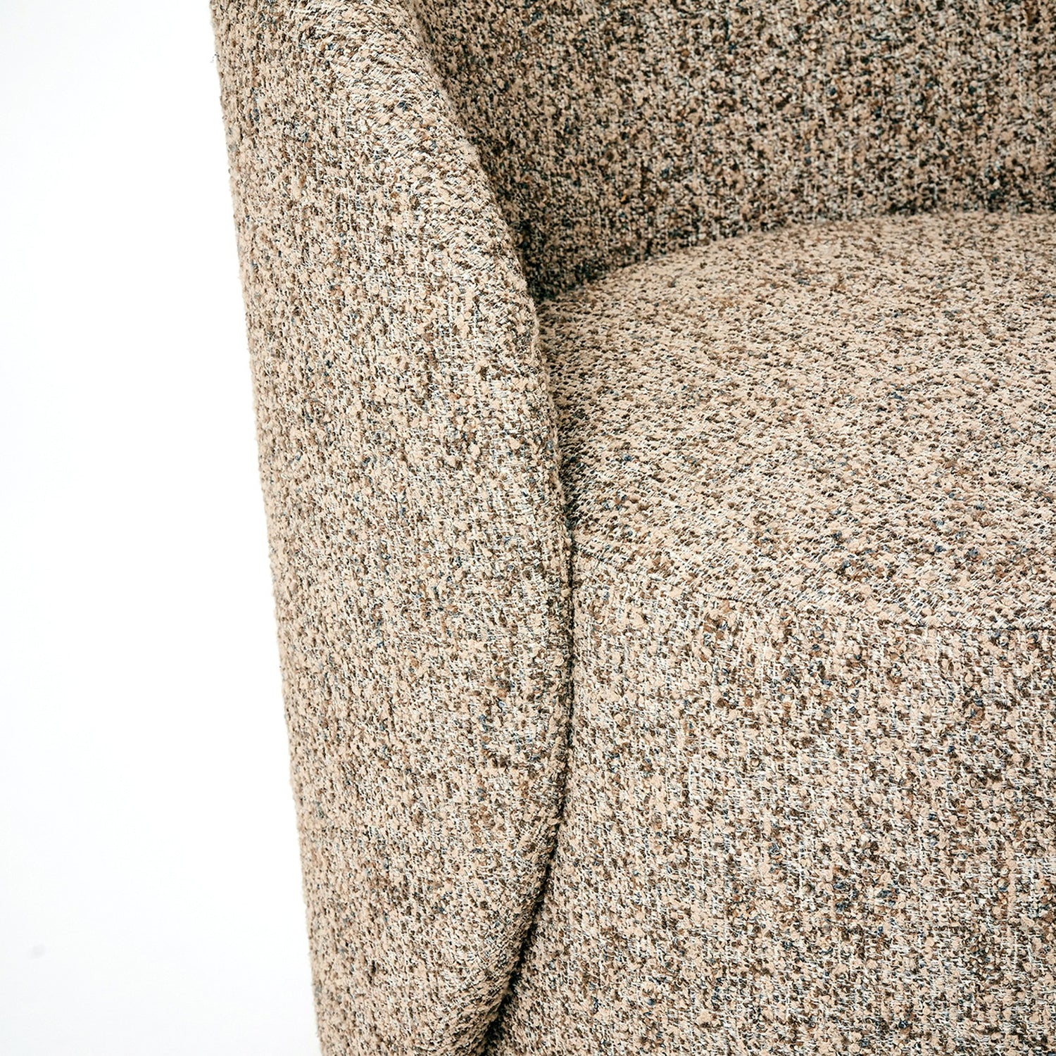Interlude Home Oslo Hearth Swivel Lounge Chair in Hearth, detail of the swivel base