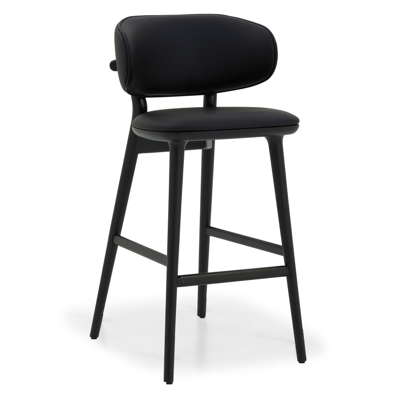Interlude Home Soren Matte Black Bar Stool Set of 2