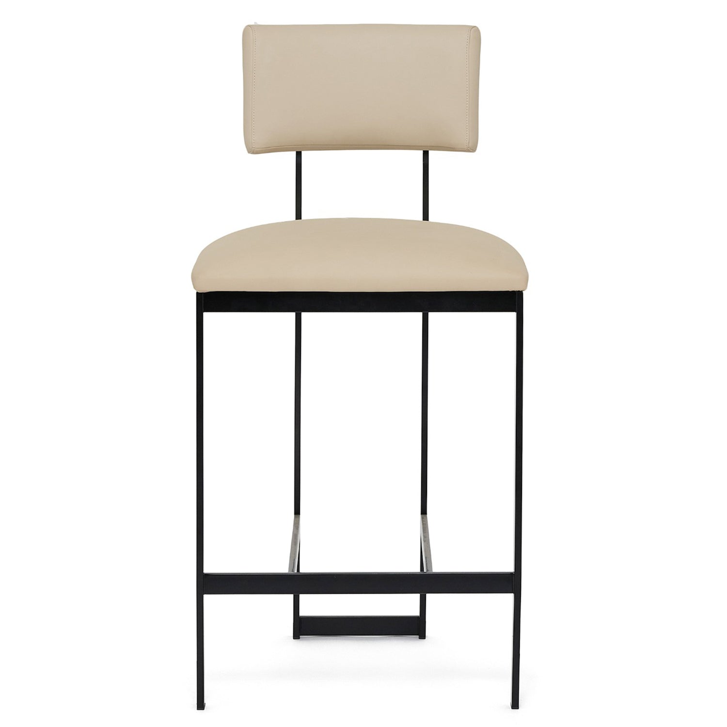 Interlude Home Landon II Matte Black Counter Stool