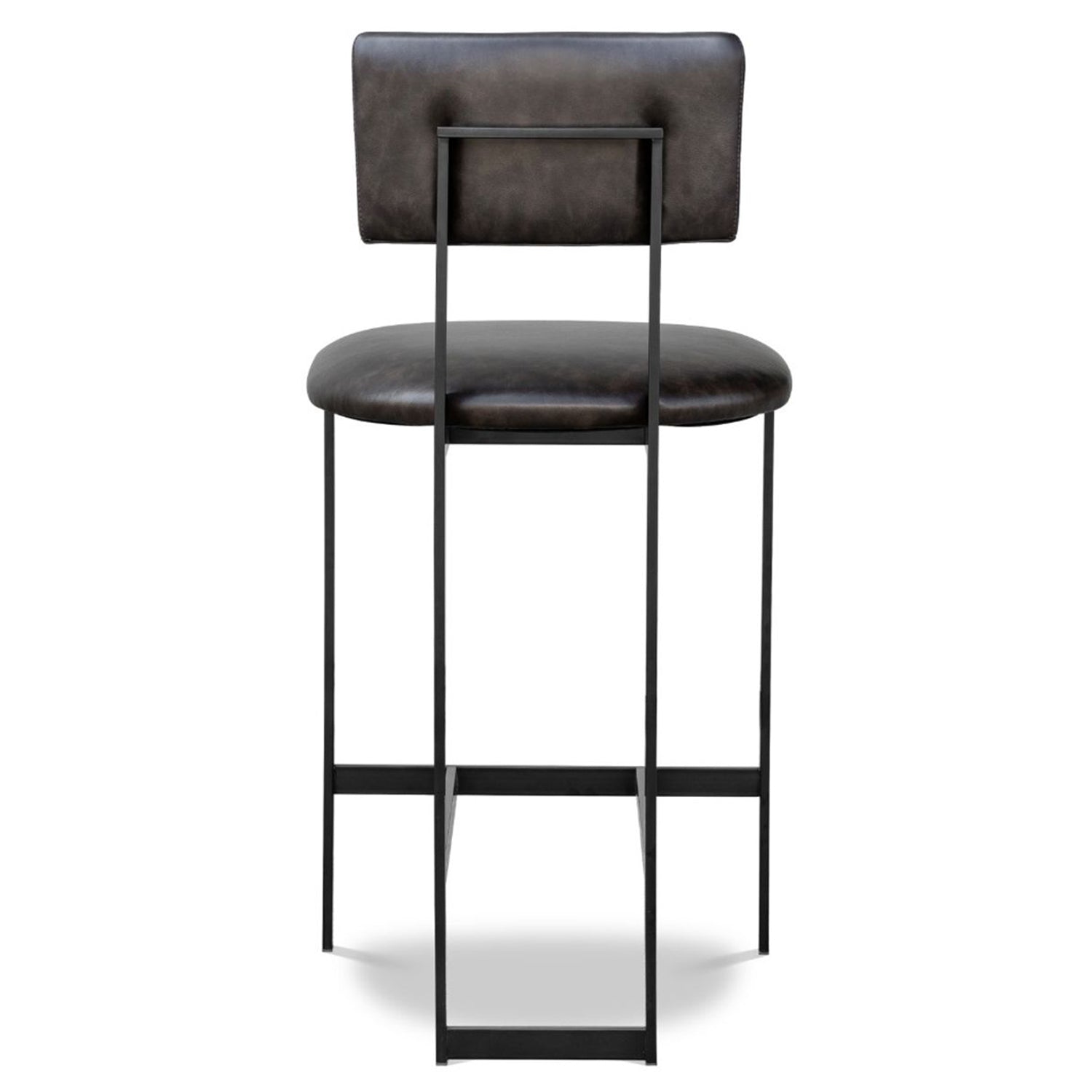 Close-up of the Stainless Steel finish on the Landon II Tobacco Counter Stool