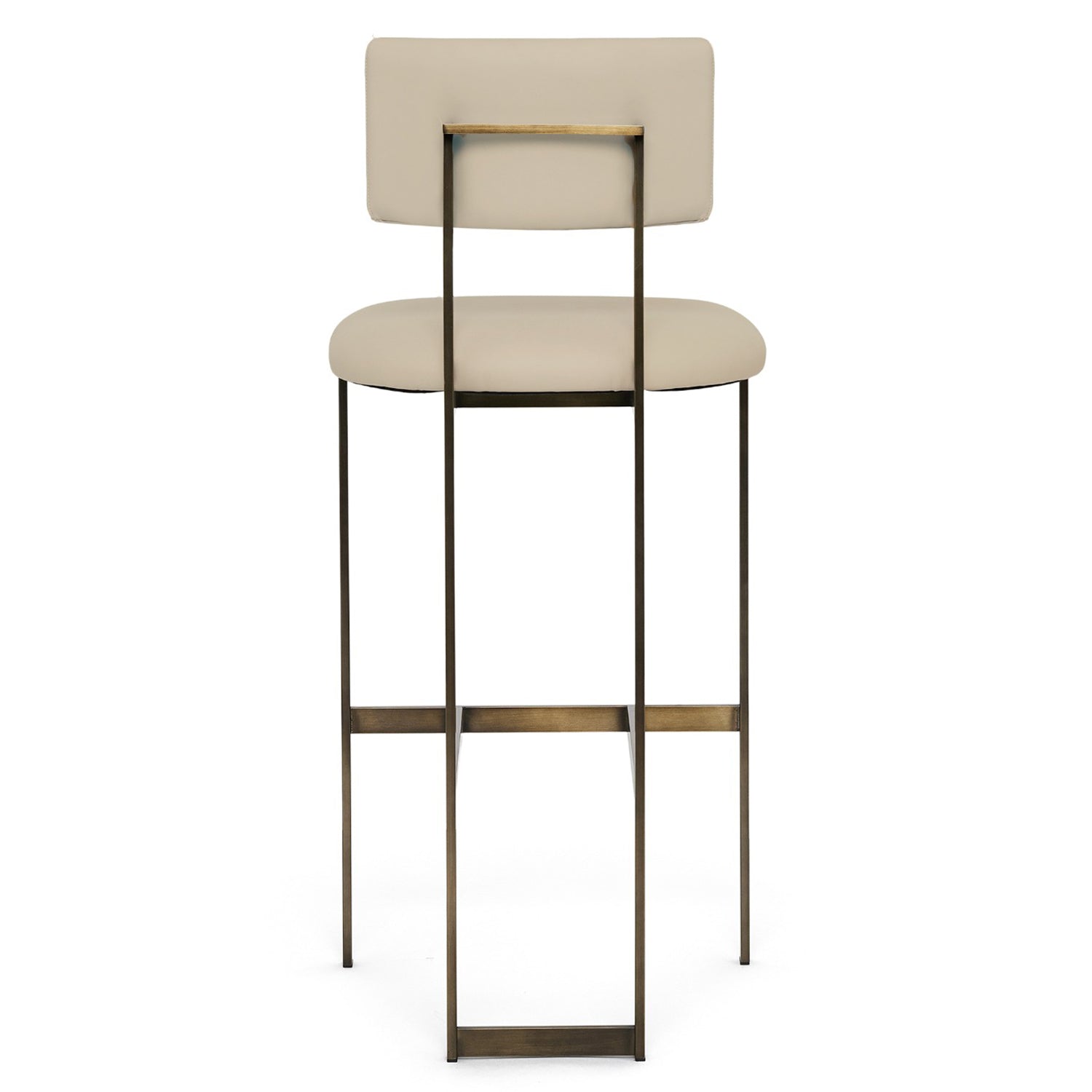 Landon II Antique Bronze Bar Stool in stainless steel Antique Bronze finish, detail of the frame