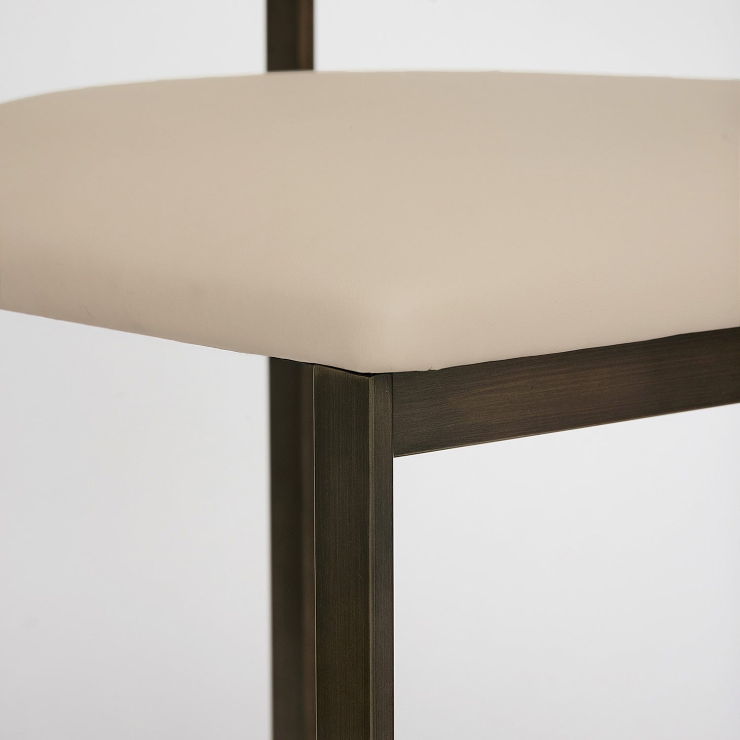 Landon II Antique Bronze Bar Stool in stainless steel Antique Bronze finish, top-down view