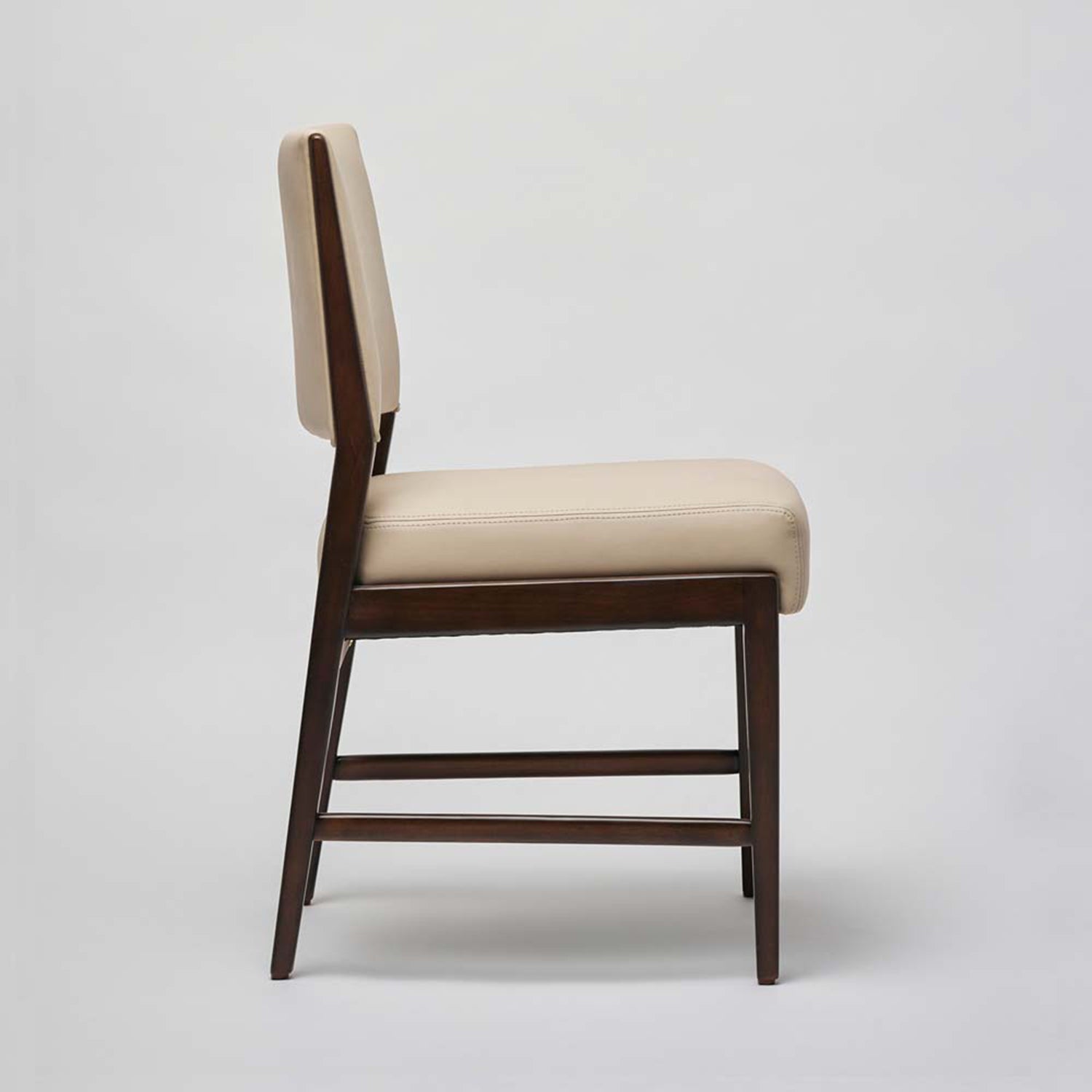 Detail of the seat back on the Interlude Home Ludlow Cream Latte Dining Chair Set of 2