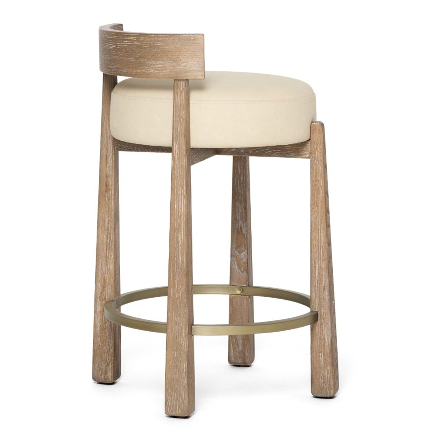 Detail of the Holden Autumn Brown Counter Stool Set of 2 highlighting the ash construction