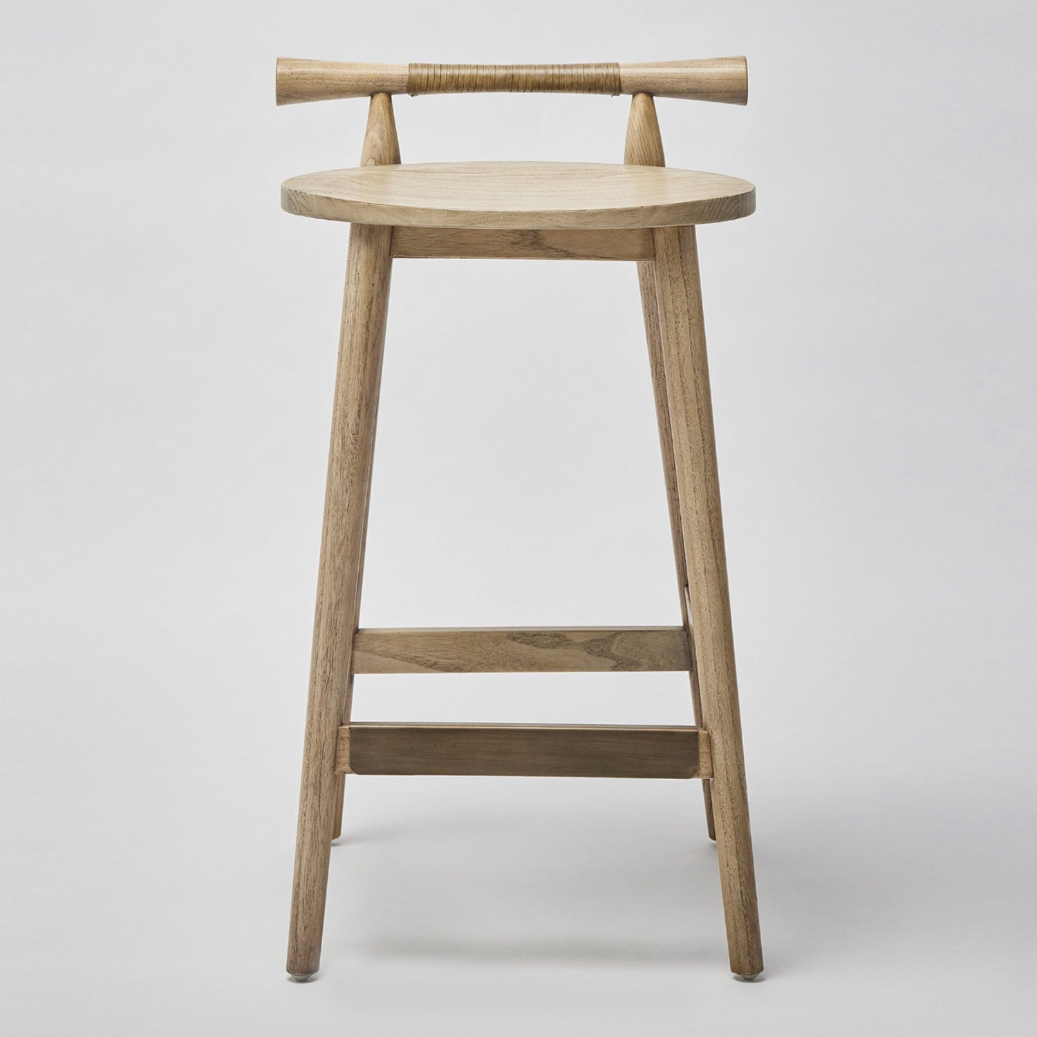 Interlude Home Madeira Washed Taupe Counter Stool Set of 2