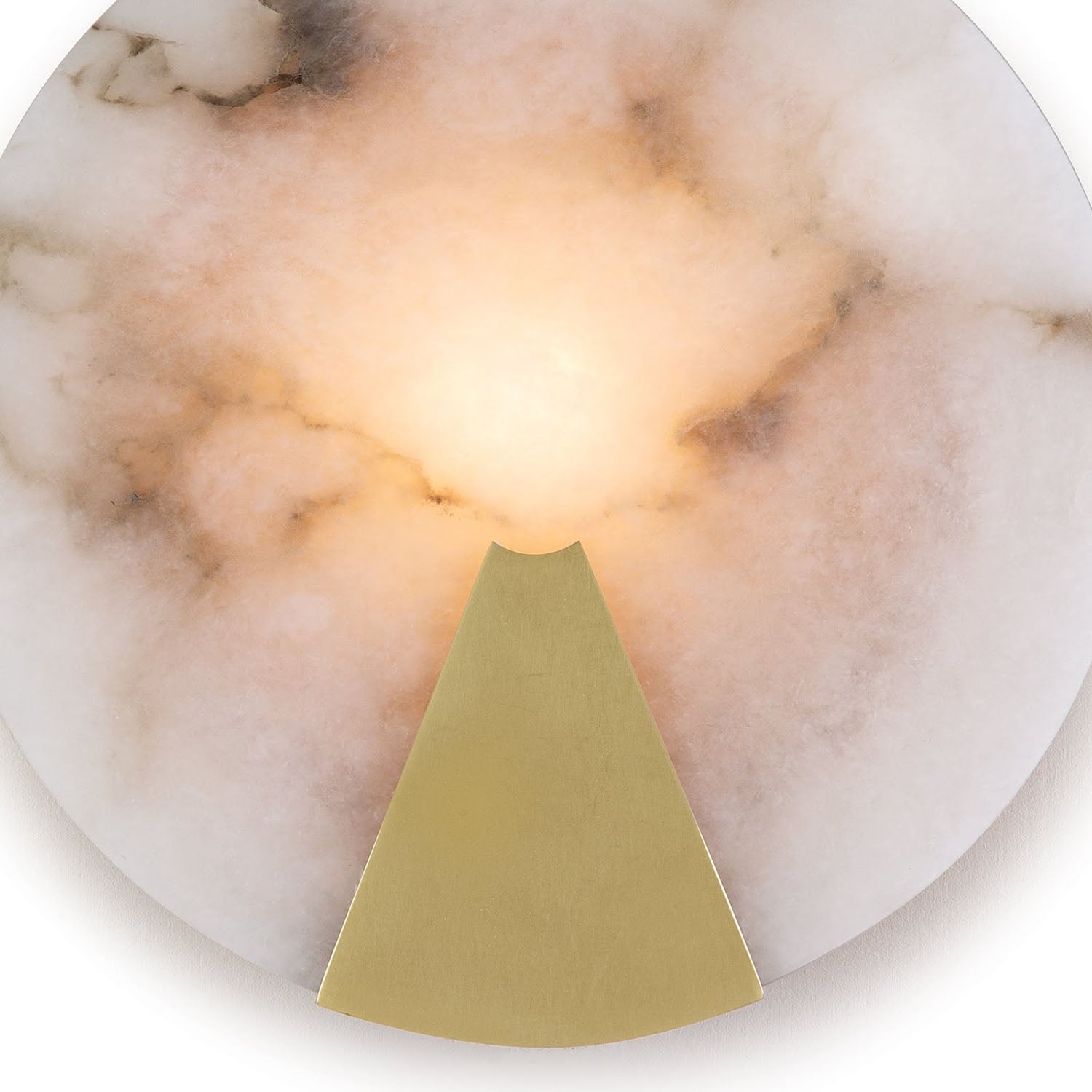 Close-up detail of the Houston Wall Sconce alabaster disc