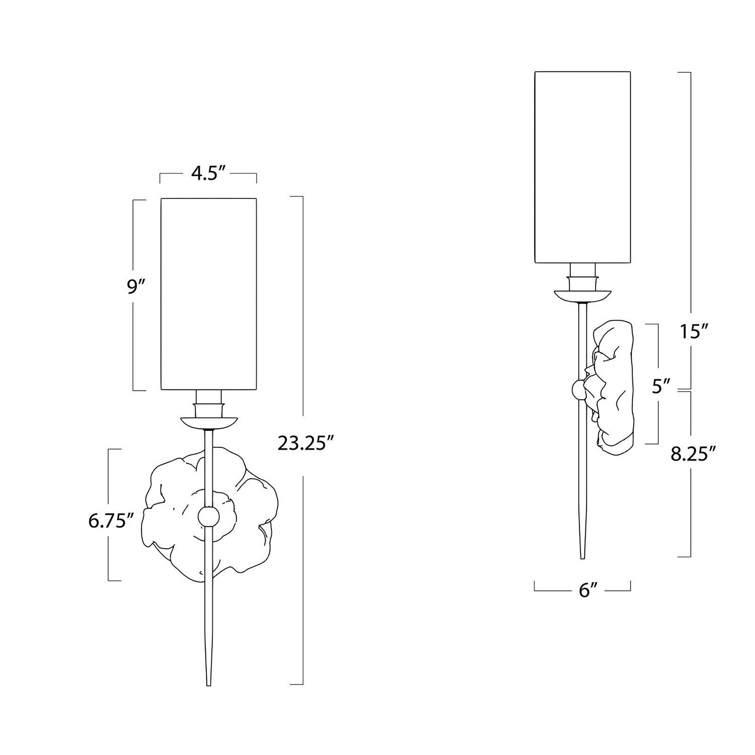 Regina Andrew Domonique Single Wall Sconce