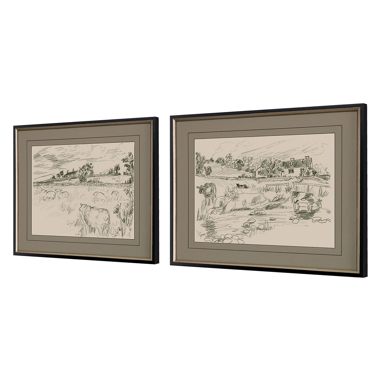 Vess Sepia Scenes I Framed Art Set of 2