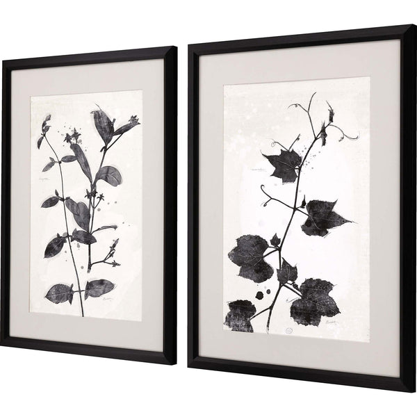Barrett Garden Vines II Framed Art Set of 2 Paynes Gray