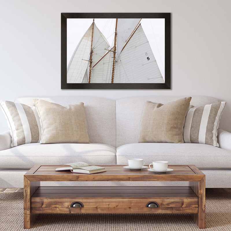 Wood Sailing Focus Run Framed Art