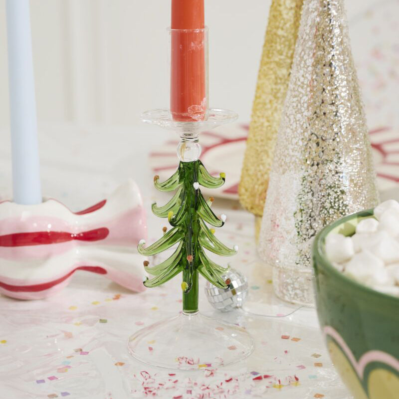 Fir Tree Candleholder Set of 2