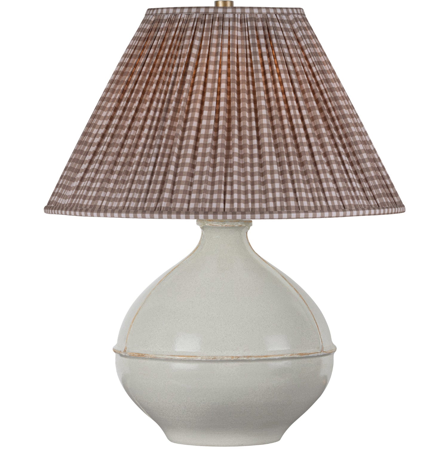 Troy Lighting Salvage Gingham Brown Table Lamp