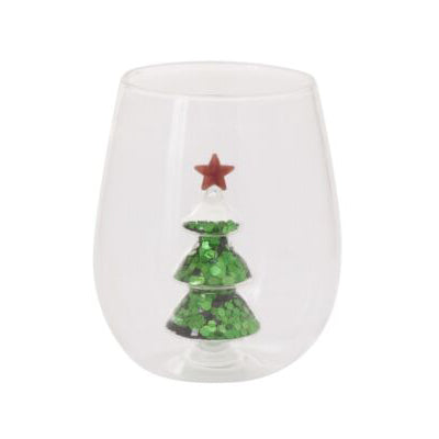 Glitter Tree Drinkware Set of 4