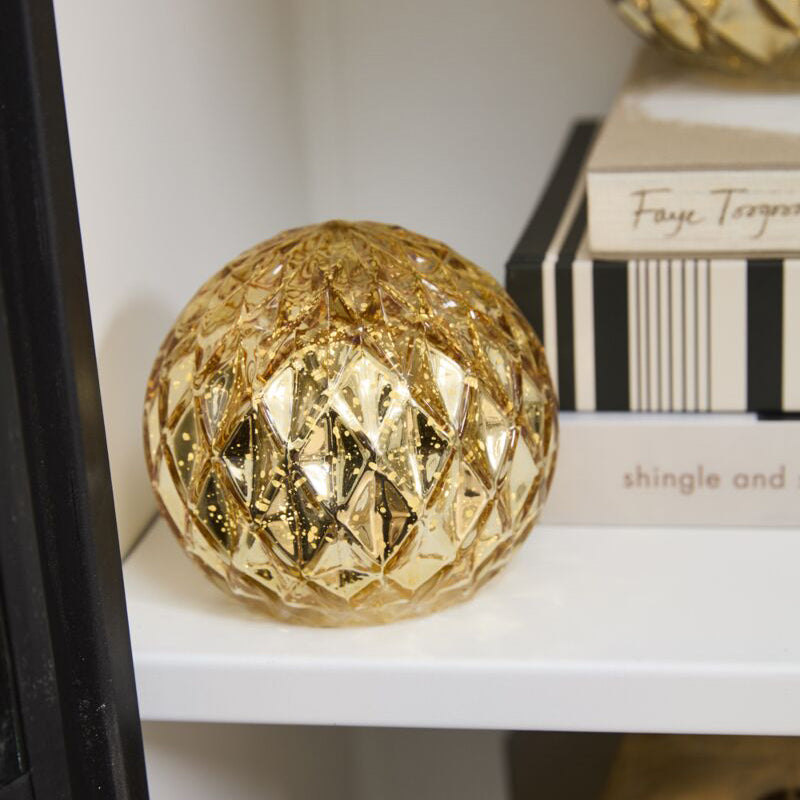 Golden LED Globe Set of 4