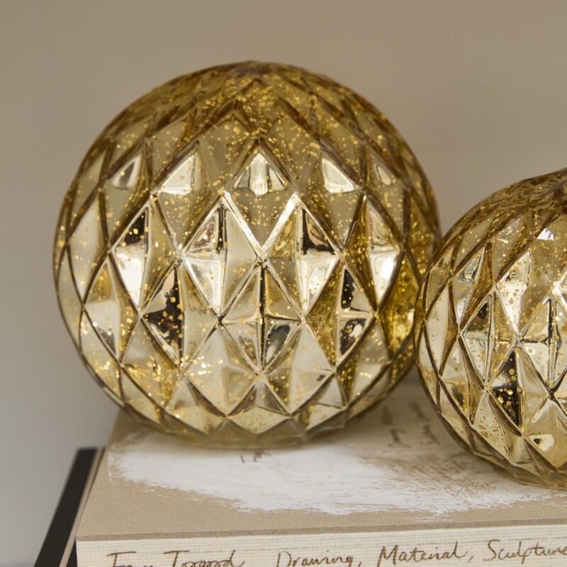 Golden LED Globe Set of 4