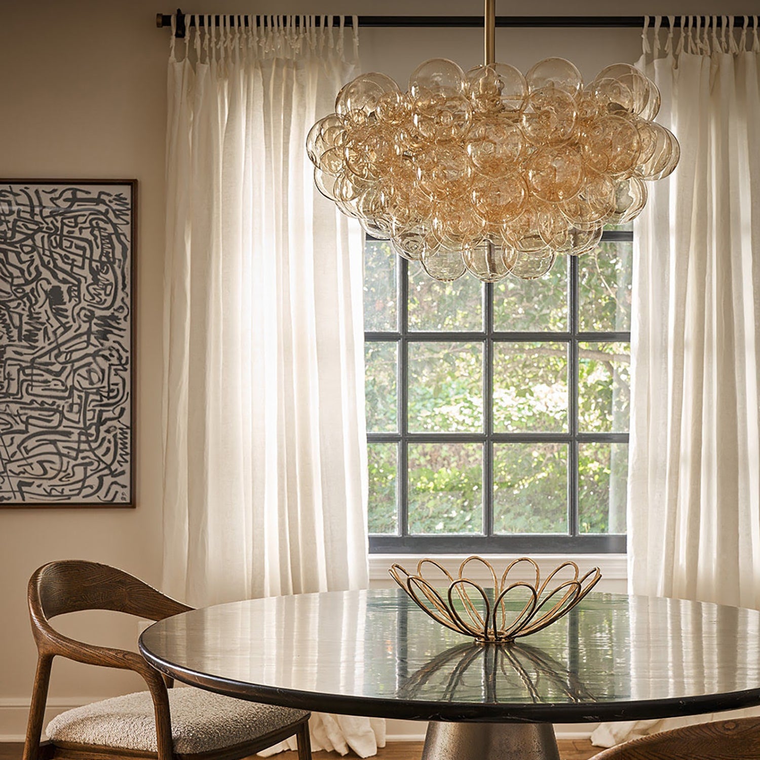 Regina Andrew Bubbles Amber Chandelier