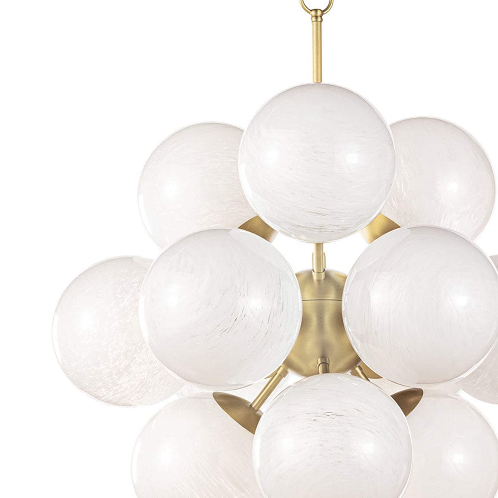 Regina Andrew La Dame Swirl Glass Natural Brass Chandelier