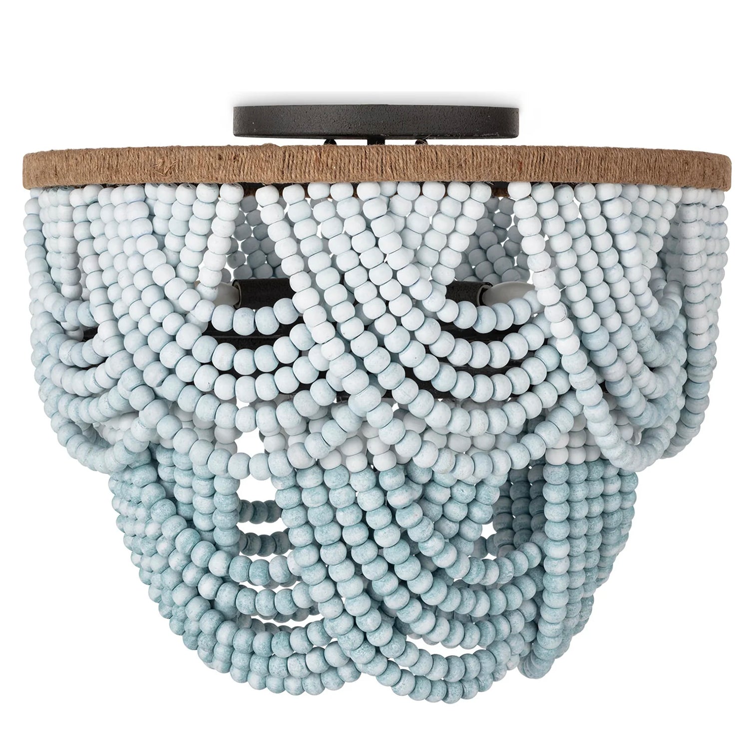Regina Andrew Ombre Wood Bead Flush Mount