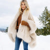 Fabulous Furs Fox Faux Fur Trimmed Shawl