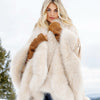 Fabulous Furs Fox Faux Fur Trimmed Shawl