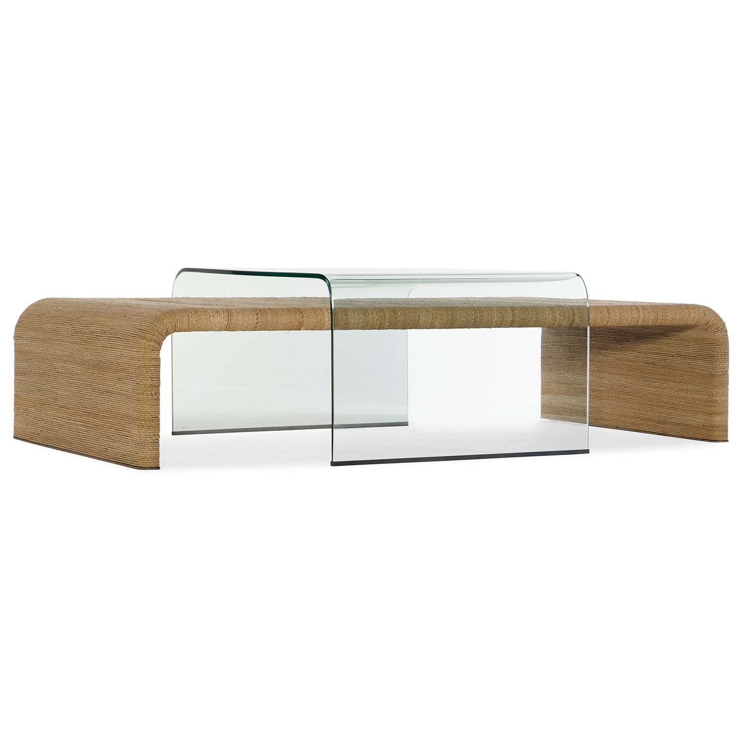 Hooker Furniture Amani Rope and Glass Cocktail Table