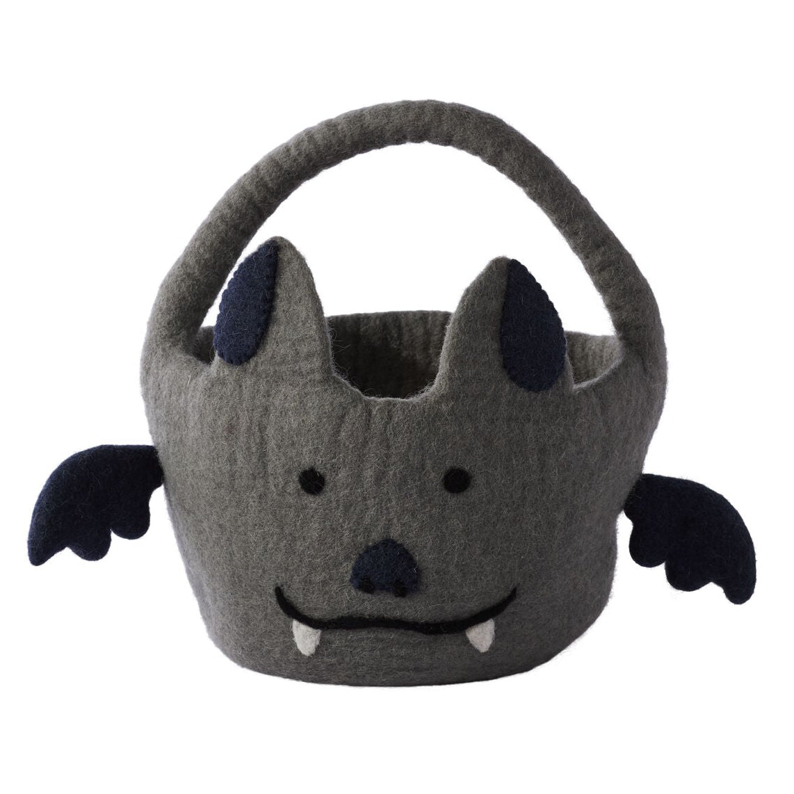 Tricks and Treats Basket, felt basket, displayed as home decor