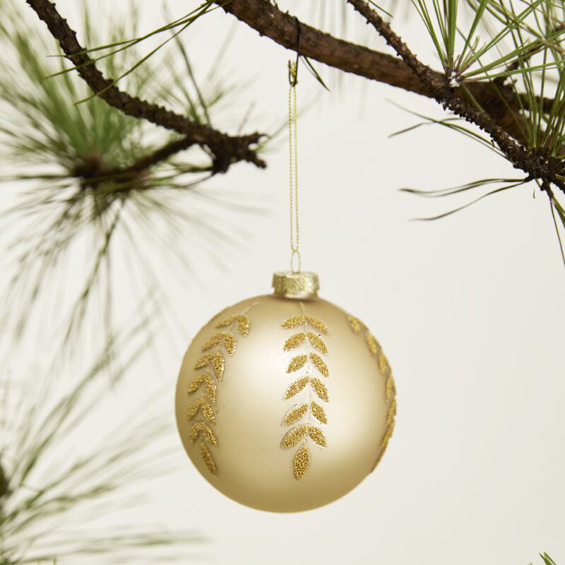 Beaded Leaf Ornament Set of 6