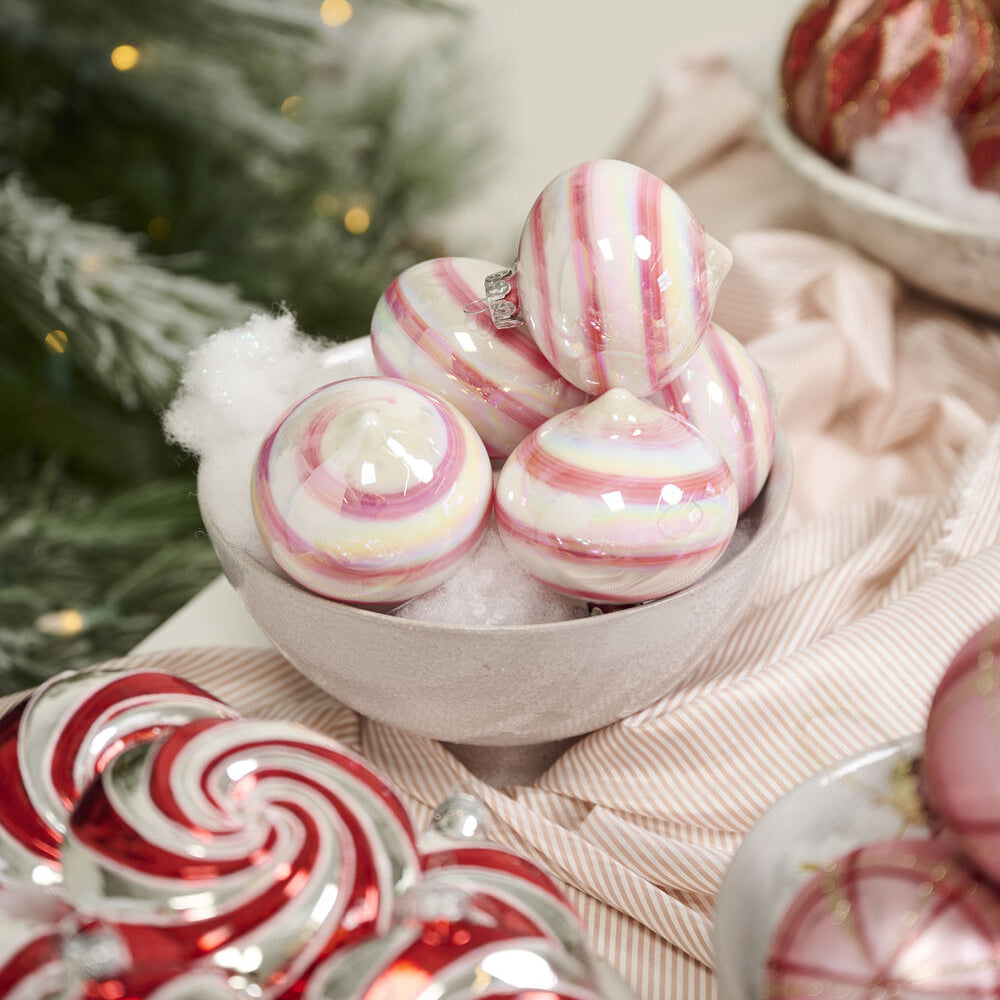 Candy Swirl Ornament Set of 6