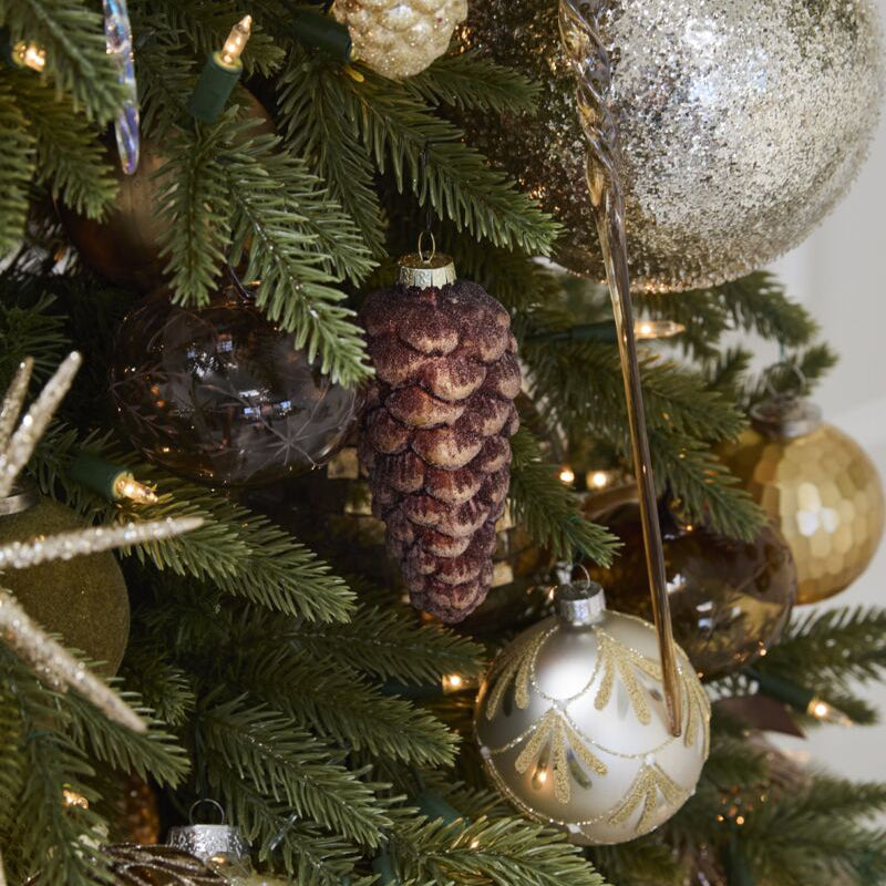 Frosted Pinecone Ornament Set of 6