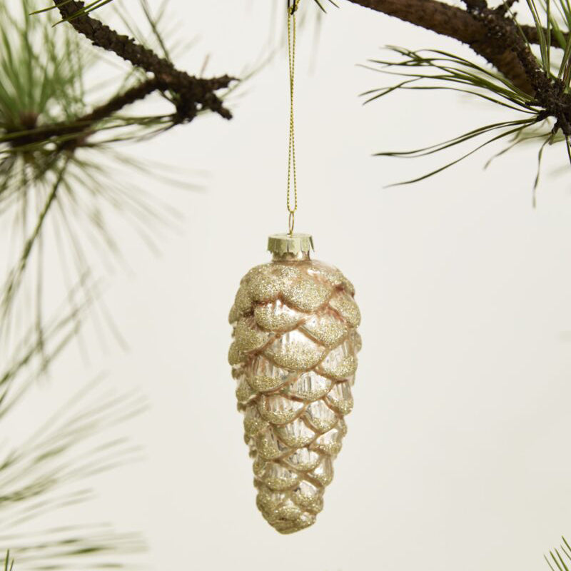 Frosted Pinecone Ornament Set of 6