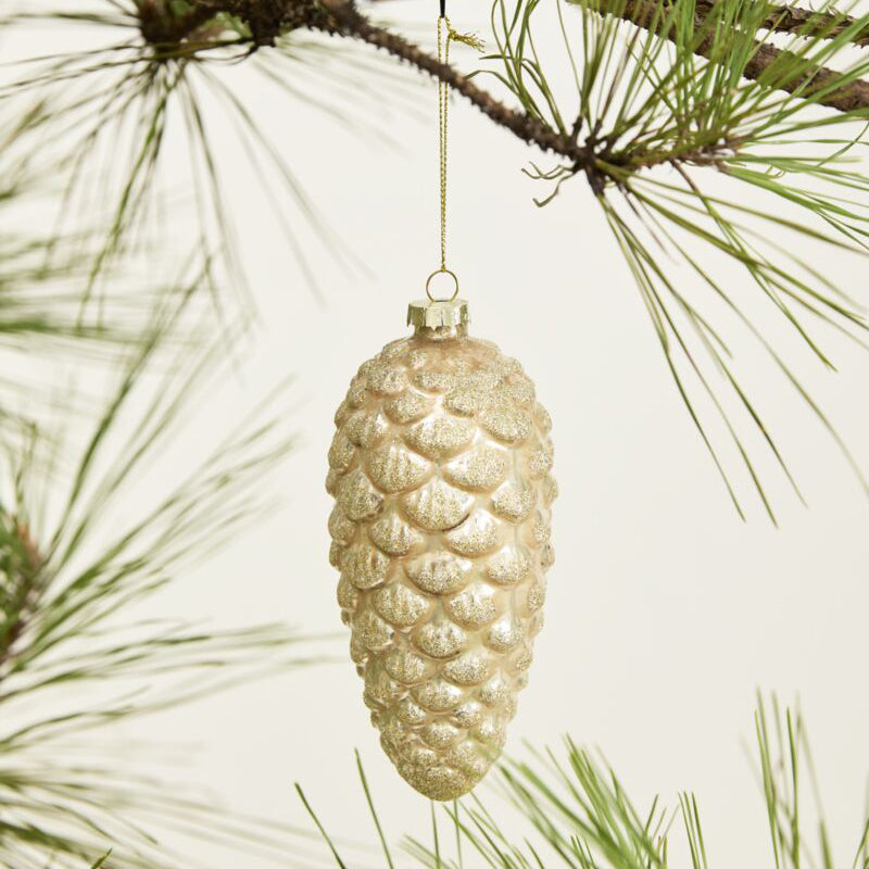 Frosted Pinecone Ornament Set of 6