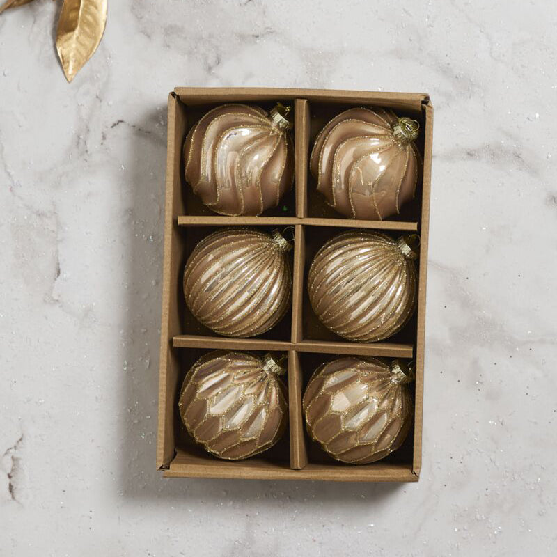 Bauble Metallic Ornament Set of 6