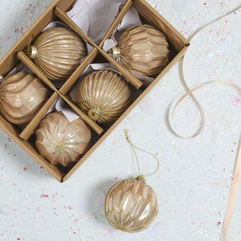 Bauble Metallic Ornament Set of 6