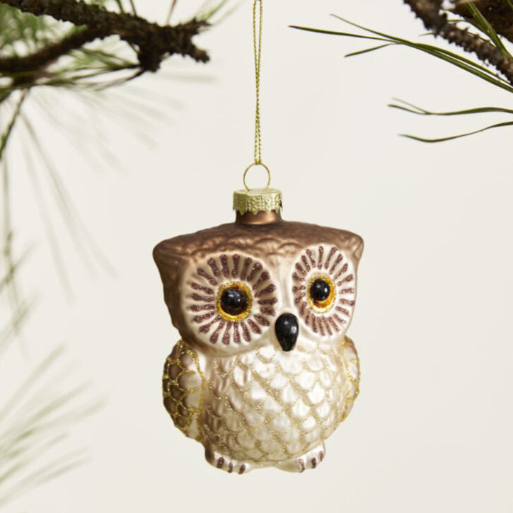 Tawny Owl Ornament Set of 6