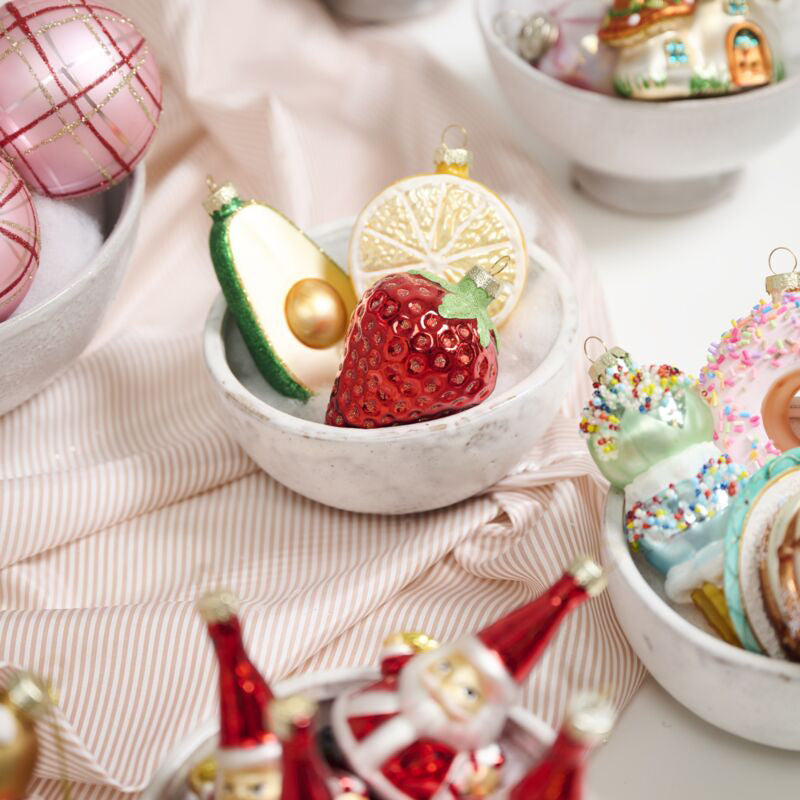 Juicy Strawberry Ornament Set of 6